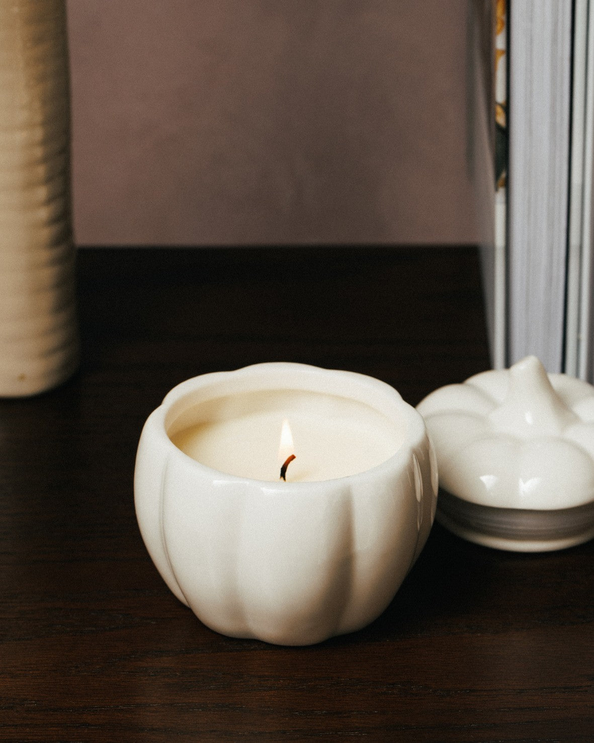 Pumpkin Ceramic Candle